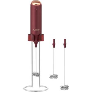 Flendy Rechargeable Milk Frother Handheld, Coffee Frother Handheld with USB-C Charging Stand, Electric Drink Mixer Handheld, Mini Electric Whisk Frother for Coffee, Matcha, etc