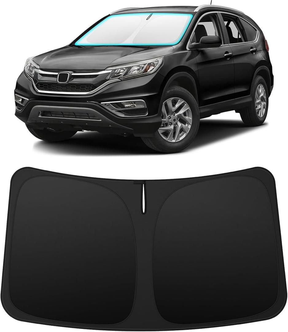 INSAUTO Custom Fit Windshield Sun Shade for Honda CRV CR-V 2012-2016 | Foldable Front Window Sunshade Car Accessories, UV & Heat Reflector, Keeps Interior Cool, Includes Storage Bag
