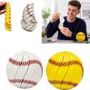 2-Pack Baseball Fidget Toys - 3D Printed Mini Stress Balls | Twist and Turn Desk Fidget - Baseball & Softball - Great for Home & Office
