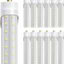 8ft LED Bulbs, 8 Foot LED Shop Light Bulb 72W 6000K 10000lm, Super Bright,T8 T10 T12 V Shape FA8 Lights, Clear Cover, F96T12 Bulbs to Replace Fluorescent Light Bulbs(Pack of 12)