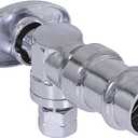 Midline Valve 92325QS-NL-Q 1/4 Turn Press Angle Stop Valve, 1/2" Press x 1/4" OD, Chrome Plated Brass, 6 cubic inches