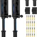 Barrel Bolt Latch, Sliding Bolt Gate Lock Door Latches Hardware, 7.8 Inch Heavy Duty Solid 304 Stainless Stee Door Lock for Fence/Wooden/Barn Door/Yard Door/Interior Door Latch (2 Pack Black)