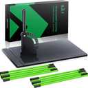 BKF Golf Alignment Sticks and Angle Holder Set with Portable Bag, Golf Swing Trainer, Golf Training Practice Teaching Aid and Equipment, Golf Accessories Gifts for Man