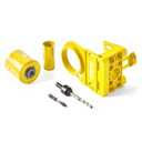 Geinxurn 1-3/ 8" - 1-3/ 4" Door Lock Installation Kit for Metal and Wood Doors with Guide Template, Door Lock Hole Saw, M2 Steel (Yellow)