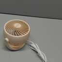 Gaiatop Desk Fan, 5-Inch Portable Electric Table Desktop Air Circulator Fans, Small but Powerful with 3 Speed 360 Adjustable Tilt for Cooling Home Dorm Office Bedroom Bathroom Kitchen, Beige