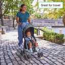 Ingenuity 3D Mini Convenience Stroller Lightweight Stroller with Compact Fold, Multi-Position Recline, Canopy with Pop Out Sun Visor Umbrella Stroller for Travel and More, Slate Grey