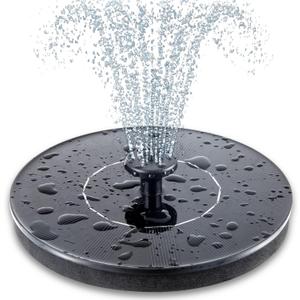 Mademax Solar Bird Bath Fountains Pump, Upgrade 1.4W Solar Fountain with 6 Nozzle, Free Standing Floating Solar Powered Water Fountain Pump for Bird Bath, Garden, Pond, Pool, Outdoor