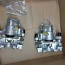 TRQ Rear Brake Caliper Set Zinc Coated Hardware Compatible with 2007-2009 Ford Focus