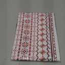 Lunarable Traditional Table Runner, Classic Eastern European Romanian Pattern with Snowflakes Chevrons Pixel Design, Dining Room Kitchen Rectangular Runner, 16" X 72", Red Black