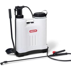 Oregon Backpack Pressure Garden Chemical/Weed Killer Sprayer with Lance and 4 Adjustable Spray Nozzles, 16 Liters, Knapsack Wearable Gardening Accessories
