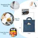 Della Gao Insulated Lunch Bag for Women Men, Waterproof Small Lunch Tote Lunch Box, Reusable Lunch Bags for Work, Party, Travel and Picnic (Blue)