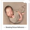 Zeroest Newborn Photography Wrap - Newborn Photoshoot Props for Boys & Girls - Stretch Knit Blanket for Baby Photo Prop (Tan, Small)