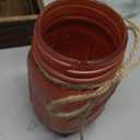 3 Pcs Mason Jar Centerpiece Table Decorations for Dining Table Decor Farmhouse Coffee Table Decor with Wood Tray and Led Light Table Centerpieces for Dining room Kitchen Living Bathroom, Orange