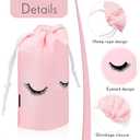 Reginary 60 Pieces Eyelash Cosmetic Bags Mini Small Lash Aftercare Bag Shampoo Bath Bags Plastic Organizer Jewelry Storage Gift Bag Pack for Travel Packaging Small Business, 3 Colors, 4 x 6 Inch