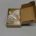 HANFUGA 6 Pack Brushed Brass Cabinet Knobs, 1.1" (28mm) Round Gold Drawer Pulls Modern Handles for Kitchen Cabinet, Bathroom Dressers