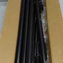 Black Curtain Rods for Windows 66-120Inch(5.5-10ft) Heavy Duty French Return Rod, Wrap Around Blackout Curtain Rods, Long Adjustable Room Darkening Drapery Rod for Bedroom, Living Room Outdoor Patio