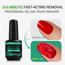 Gel Nail Polish Remover with Tools, 15ml (0.5 fl oz) - Acetone-Free, Quick Removal in 2-5 min, No Foil Soaking Needed, Safe for Natural NailsHome DIY Use