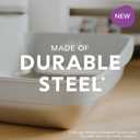 Litter Genie Platinum Stainless Steel Litter Box | Durable, Modern Design, 360 Visibility, Anti-Slip Pads