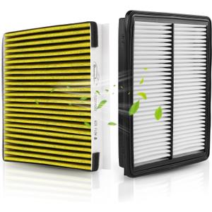 Cabin and Engine Air Filter for 2020-2026 Kia Telluride 3.8L, 2019-2020 Hyundai Santa Fe 2.0L 2.4L Replacement Accessories 971333M000 CA11943