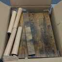 LUCKNOCK Mid Century Modern Nightstand, Wood Bedside Table, 3 Tier Tall End Side Table with Open Storage Shelves, Small Night Stand for Bedroom, Kids Room & Small Spaces, Rustic Brown.