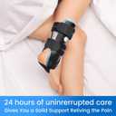 Velpeau Air Gel Foam Ankle Stabilizer Support Brace for Sprained Ankle, Ligament Injury, Tendonitis, Adjustable Rigid Stirrup Ankle Splint for Women and Men (Gel Version, Large, Left Foot)