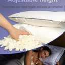 SKG Feather Adjustable Cervical Neck Bed Pillows for Sleeping, Innovative Two-Layer Ergonomic Neck Pillow with Adjustable Pillow Raiser for Side & Back Sleepers