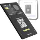Rolling Square AirCard Pro - Apple Find My only  Bluetooth Tracker Card (2 Pack), Wireless Charging, Digital ID, Anti-Loss Wallet Finder, Black