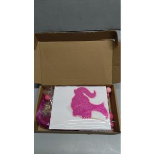 40 PCS Hot Pink Girl Cake Toppers Ball Decoration Boho Bunny Tails Reed Grass for Wedding Birthday Baby Shower Party Supplies