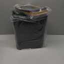 Transparent Garbage Can, Bathroom Garbage Cans with Lids, 2.6 Gallon Garbage Can for Bedroom, Office, Plastic Slim Waste Basket with Press Top Lid, 10L Clear Garbage Bin for Home, Kitchen (Blue)