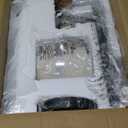 ELYCCUPA 39” Modern Chandelier Off-White Fabric Shade 2-Lights Adjustable Industrial Pendant Light Large Farmhouse Contemporary Pendant Lighting Fixtures for Dining Living Room Kitchen, UL Listed