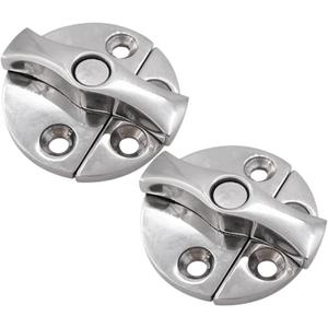 Boat Door Cabinet Hatch, 316 Stainless Steel Marine Door Latch Heavy Duty 1-3/4" (45mm) Round Turn Button Twist Catch Latch Marine Hardware Accessories for Door Cabinet