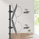HUANUO Vertical Dual Monitor Mount, Stacked Monitor Stand for 2 Monitors with Height Adjustment Computer Monitor Arm Supports Two 17 to 32 Inch with C Clamp Each Desk Mount Hold up to 17.6lbs