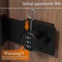 Household Cabinet Locks, Cabinet Password Hasp Locks with Combination, Door Security Slide Latch for Small Barn Doors, Bathroom