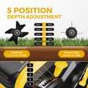 Upgraded EVEAGE 16-Inch 15 Amp Electric Dethatcher & Scarifier, 5-Position Depth Adjustment, 14.5gal Collection Bag, Increases Lawn Health, EDS16S