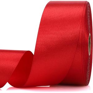 3 x 1-1/2 Inch 30 Yards Wine red Solid Satin Ribbon for Gift Wrapping,Craft Floral Bouquets,Wedding Party,Timeless Flower,Decoration Floral Hair,Balloons