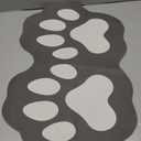 PUPTECK Dog Food Mat, Quick Absorbent Pet Cat Feeding Mat, Anti-Slip Dog Placemat for Food and Water Bowls with Rubber Backing, No Stains Floors Waterproof Indoor, Grayish Black & White 16"x24"