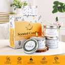 Scented Candles for Home, 6.4 oz Long Lasting Scented Candles Set,Cedar Candles for House & Lavender Candle for Stress Relief,Lemon/Puresage Candles Gifts for Women& Men-4 Pack