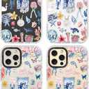 for iPhone 16 Pro Max 6.9" Case,Romantic and Design with Military-Grade Drop Protection, Soft Slim TPU Protective Cover with Camera Protection for Women & Girls-Ocean Collage Pattern Blue