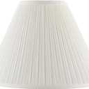 Aspen Creative 33191, Transitional Hardback Empire Shaped Mushroom Pleated Pleated White Spider Shade, 6" Top x 16" Bottom x 12" Slant