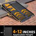 VNN Portable Wheelchair Ramp 4FT, Black Seamless Non-Slip Aluminum Ramps for Wheelchairs for Home, Handicap Wheelchair Ramps for Home Steps, Aluminum Loading Dock Plates