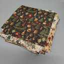 Fanfanwin 100 Pcs 5 x 5 Inch Vintage Christmas Quilting Fabric Christmas Fat Squares Patchwork Strips Santa Red Cardinal Precut Fabric Bundles for Xmas Handmade Crafting DIY Craft Sewing Material