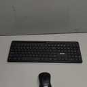 Wireless Keyboard and Mouse Combo, MARVO 2.4G Ergonomic Wireless Computer Keyboard with Phone Tablet Holder, Silent Mouse with 6 Button, Compatible with MacBook, Windows (Black)