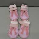 Aokown Dog Shoes for Large Dogs, Anti-Slip Dog Boots for Winter Snow, Hot Pavement, Dog Booties & Paw Protectors Pink Size 7