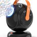 Joyfuture Automatic Bubble Machine, Black Bubbles Blower for Kids, Toddlers - 360 Rotation, 75 Adjustment, with LED Light - Gifts for Boys, Girls, Outdoor, Birthday, Party