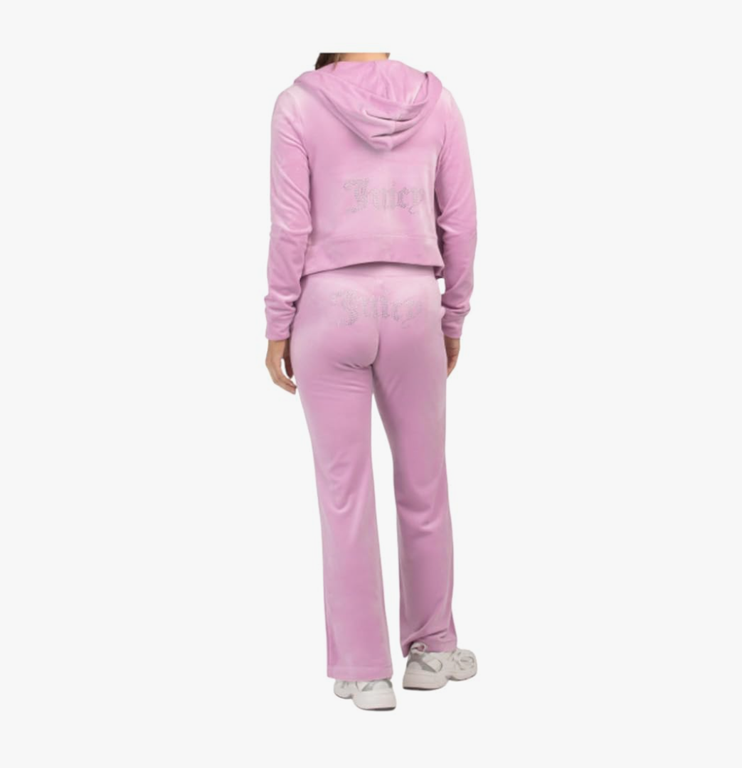 Juicy Couture Women's Bling Velour Tracksuit, XL