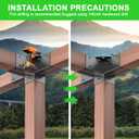 Pergola Brackets 4-Way Right Angle Corner Bracket DIY Elevated Wood Stand 2PACK with Screws for 4x4 (Actual: 3.5x3.5 Inch) Lumber Pergola Gazebo