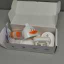 kurtmark Vacuum Dog Brush for Shedding, 4-in-1 Self-Cleaning Slicker & Undercoat Rake, Deshedding Grooming Tool, Anti-Static, Massage & Combing All In One! (White)