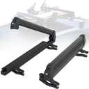 Ski and Snowboard Roof Racks with Sliding Feature, Ski Roof Racks with Anti-Theft Lock Racks Carrier for Snowboard Universal Ski Top Holder Fits for Square/Round/Aero/Oval Cross Bars, Black