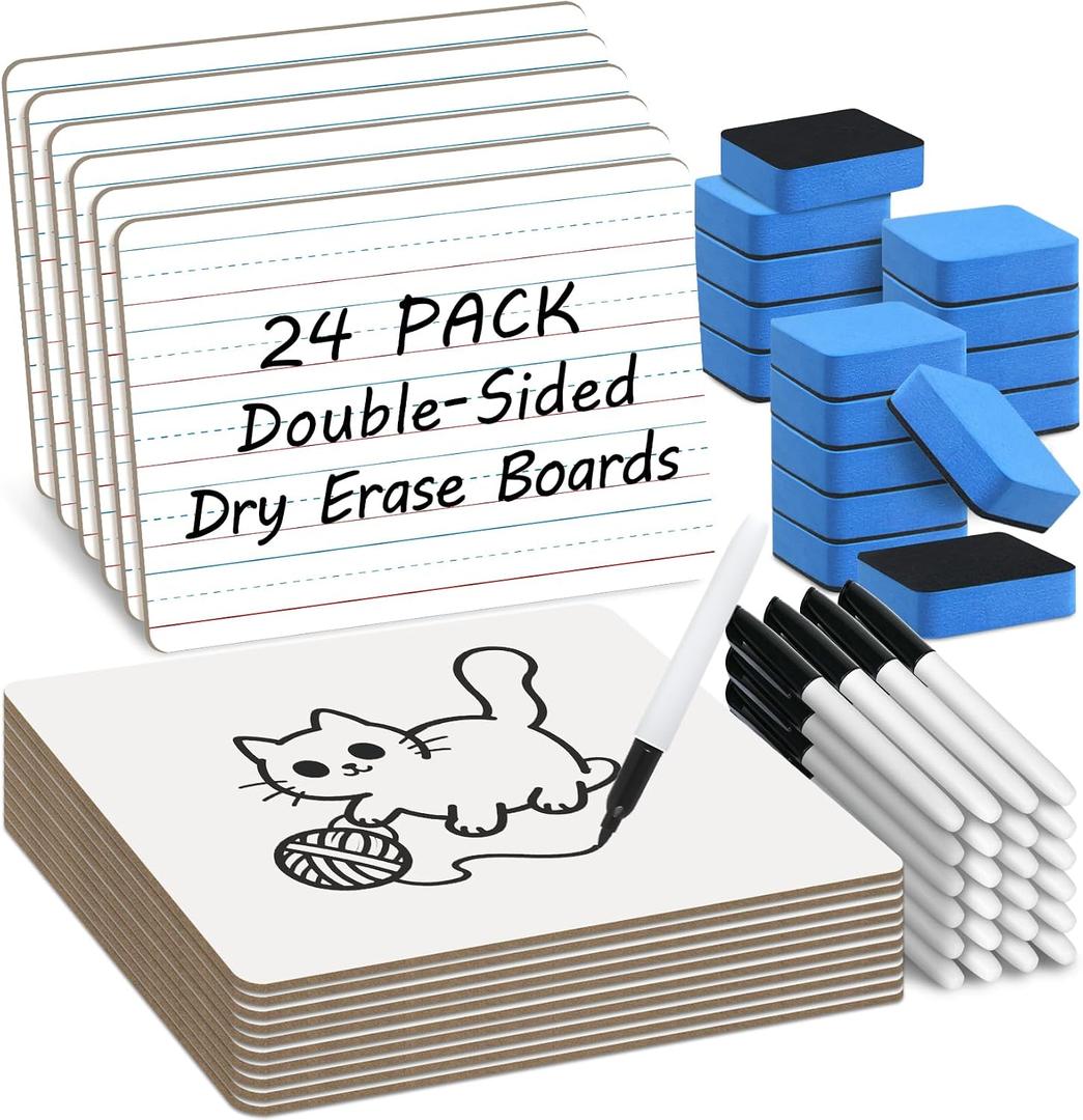 Double-Sided Small White Board with Lines