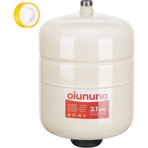 Potable Thermal Expansion Tank 2.1 Gallon, 3/4" MNPT Connection, Compact Design for Water Heater, RV, Marine, Boat, Off-Grid Systems, Residential Plumbing & Solar Thermal